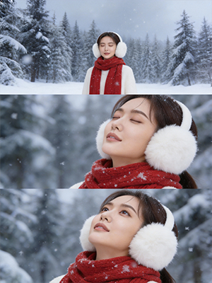 一键将图片生成雪地三宫格