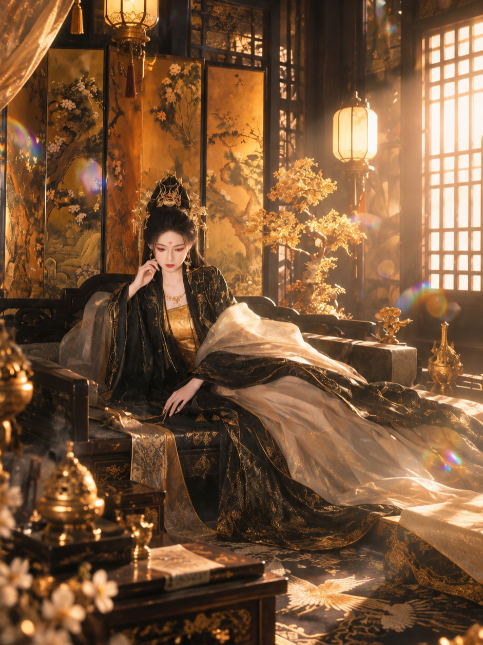 黑金美人入画